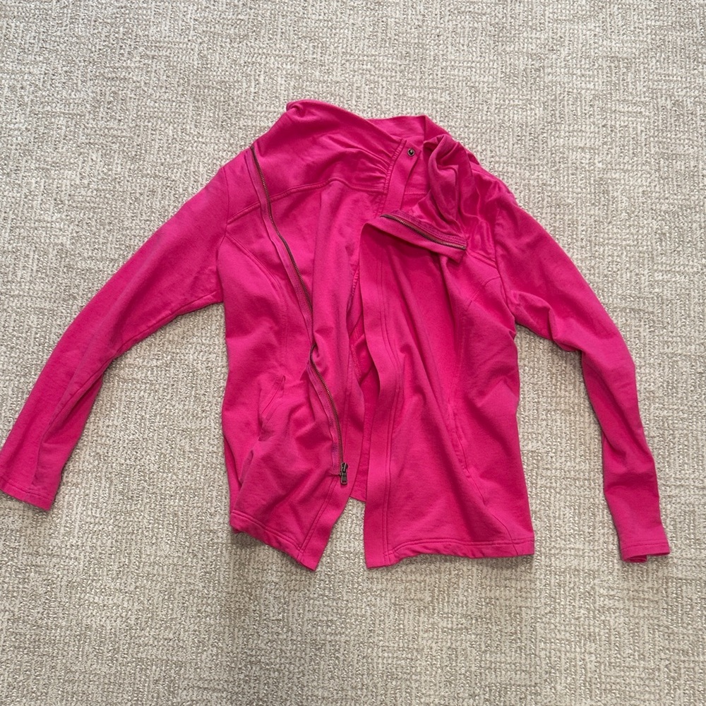 Allison Joy Fuchsia Zip-Front Bomber sweatshirt  Jacket
